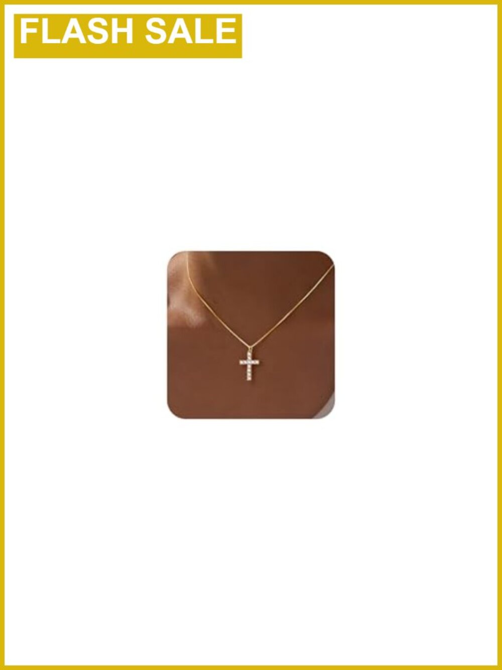 Dainty 14K Gold Plated Cross Necklace